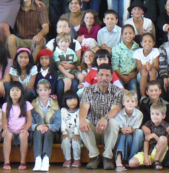 Sunday School Fred with the kids